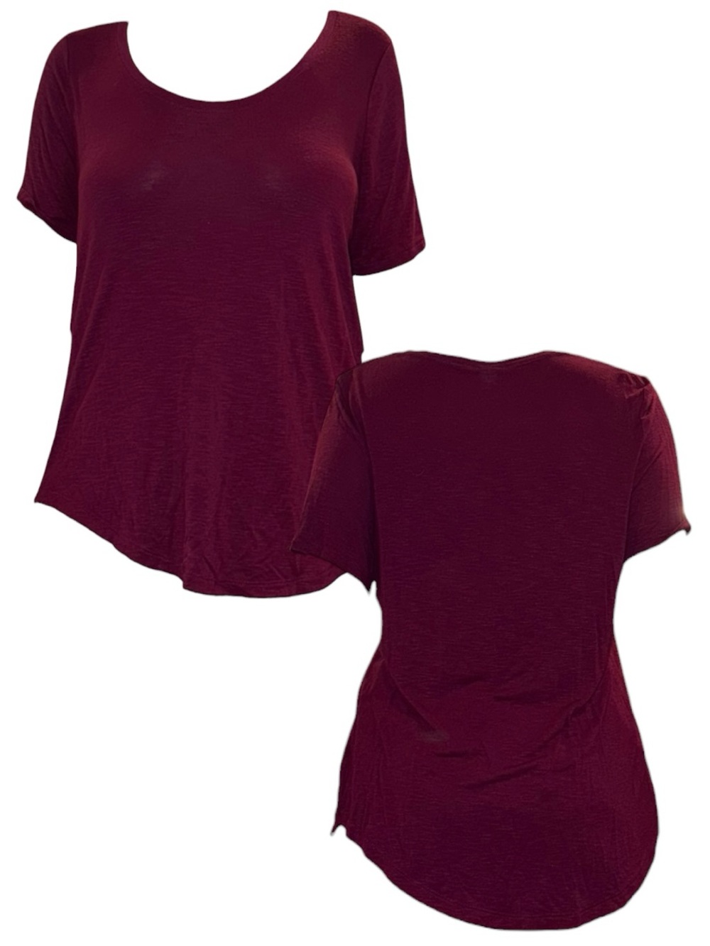 Old Navy Short Sleeve Scoop Neck Tee - Maroon